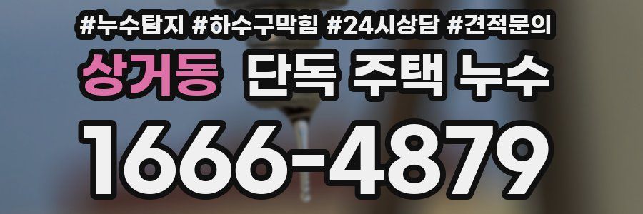 상거동 단독 주택 누수