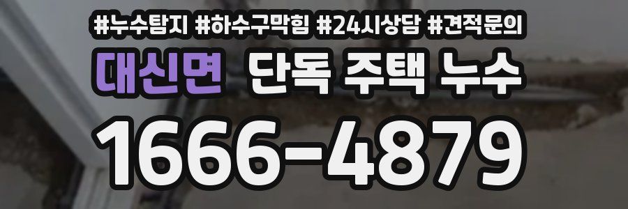 대신면 단독 주택 누수