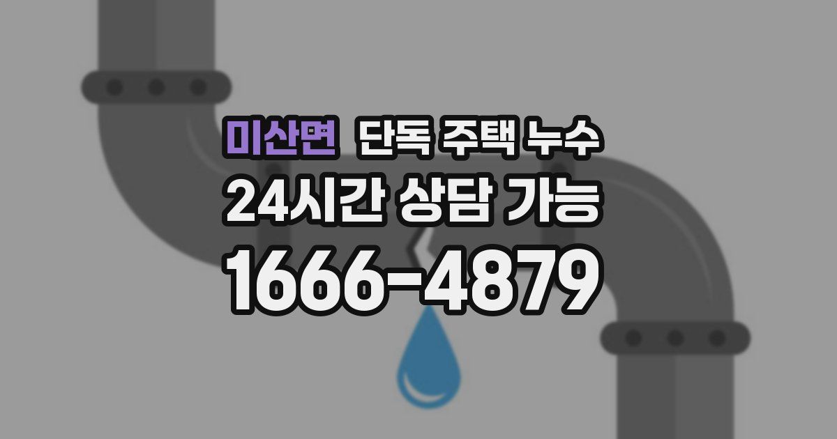 미산면 단독 주택 누수