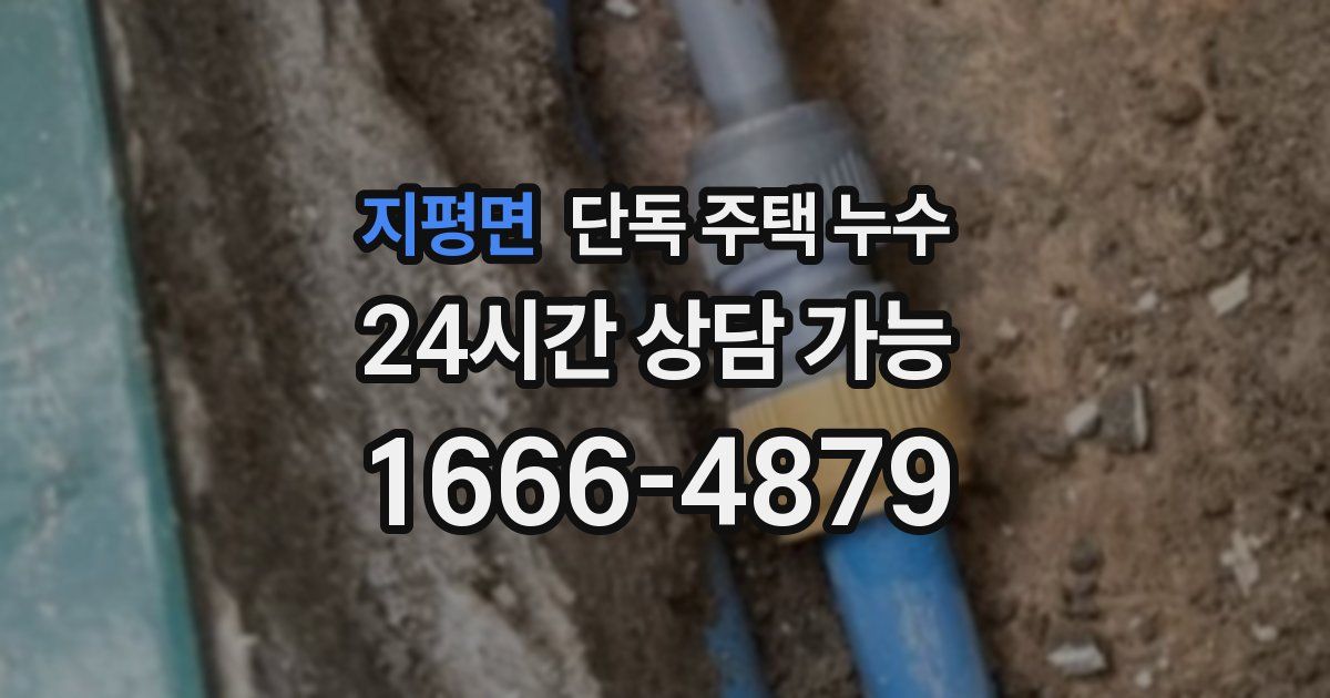 지평면 단독 주택 누수