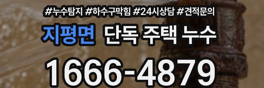 지평면 단독 주택 누수