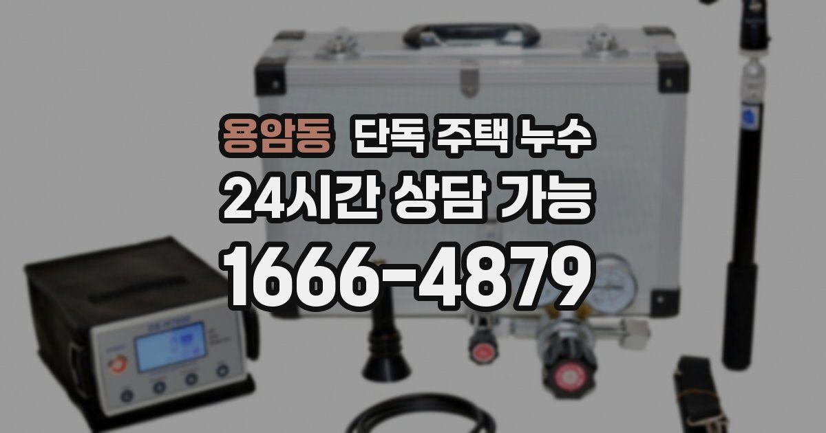용암동 단독 주택 누수