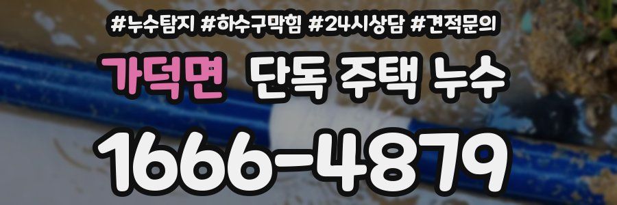 가덕면 단독 주택 누수
