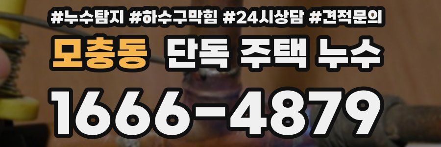 모충동 단독 주택 누수