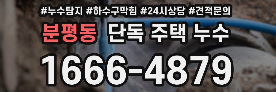 분평동 단독 주택 누수