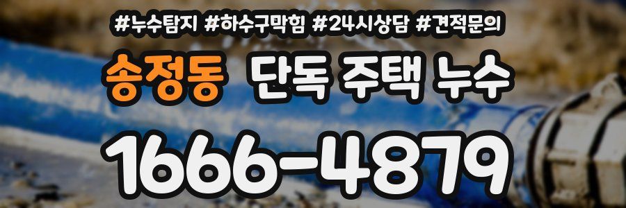 송정동 단독 주택 누수