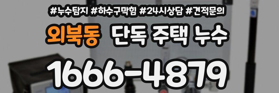 외북동 단독 주택 누수