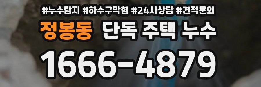 정봉동 단독 주택 누수