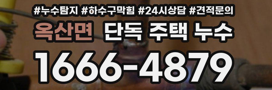 옥산면 단독 주택 누수