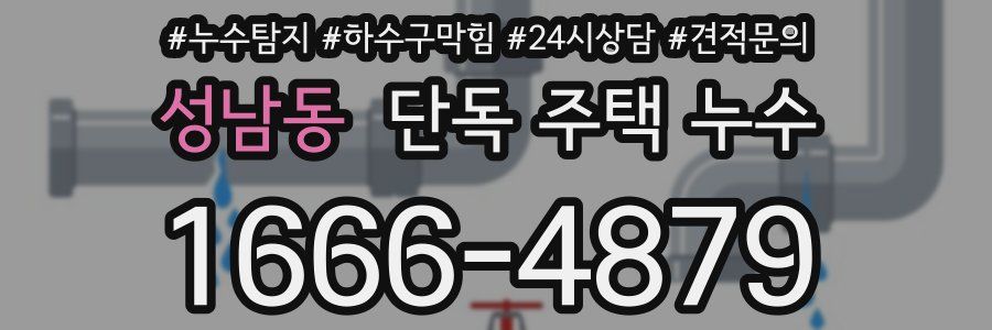 성남동 단독 주택 누수