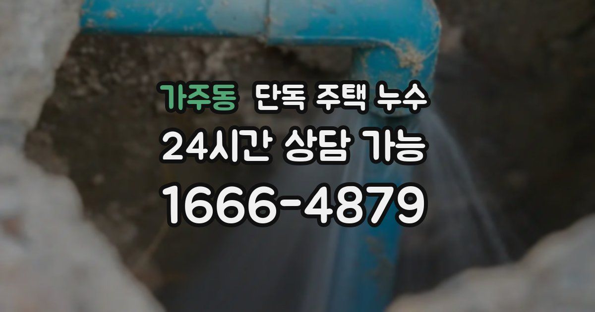 가주동 단독 주택 누수