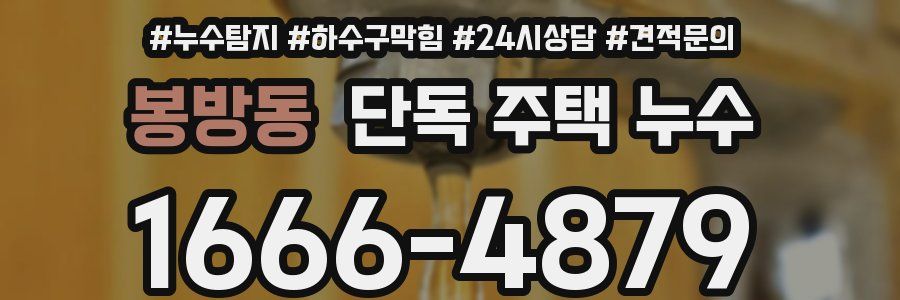 봉방동 단독 주택 누수