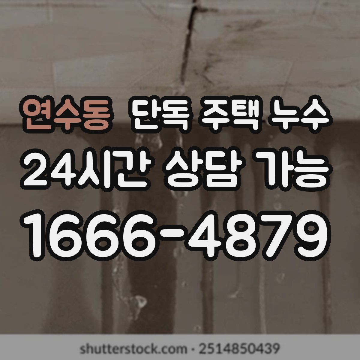 연수동 단독 주택 누수 우수관 주변에서 물자국이 생길 때