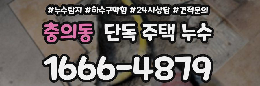 충의동 단독 주택 누수