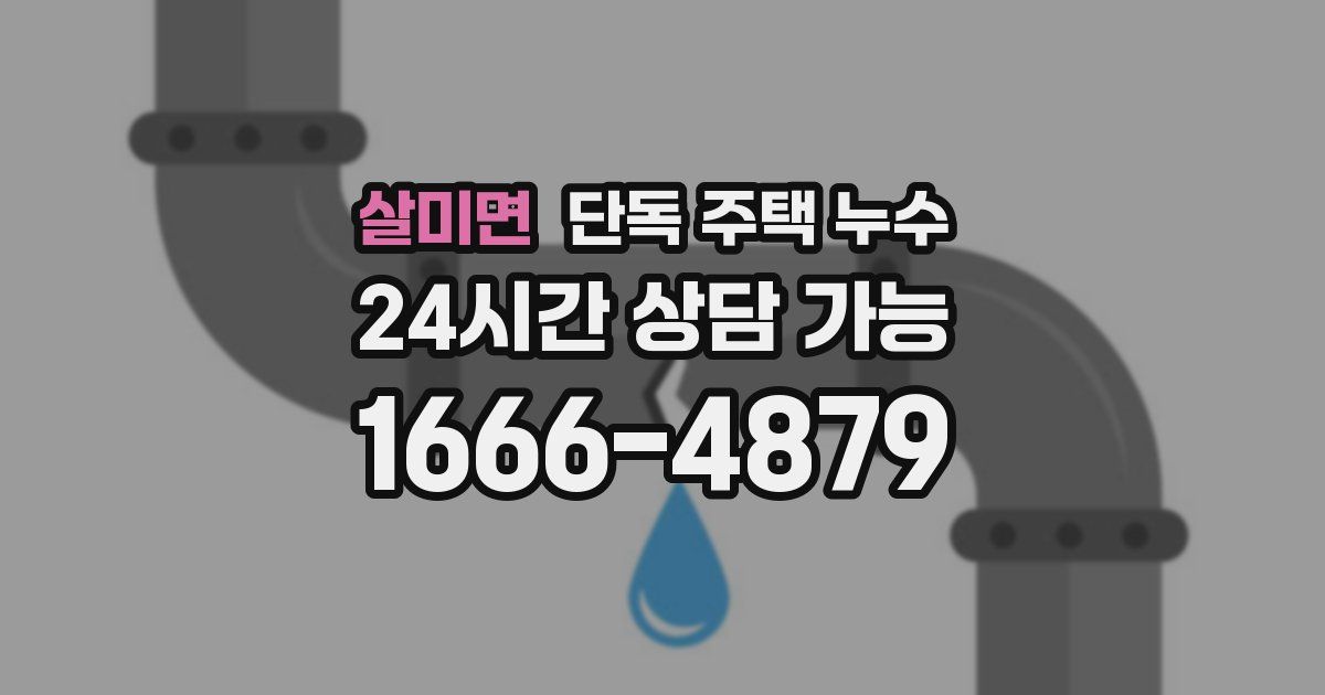 살미면 단독 주택 누수