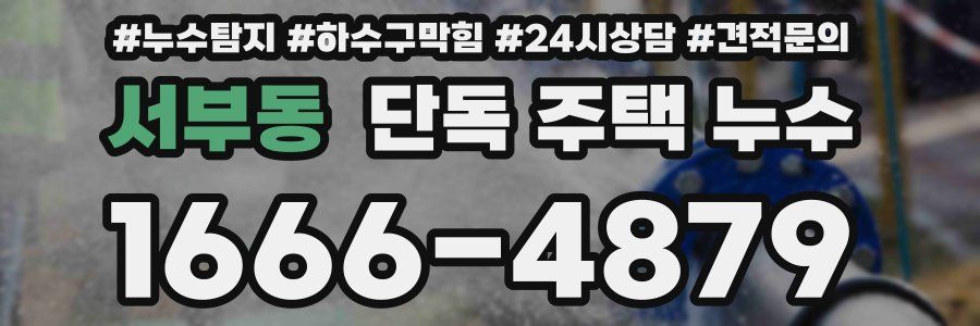 서부동 단독 주택 누수