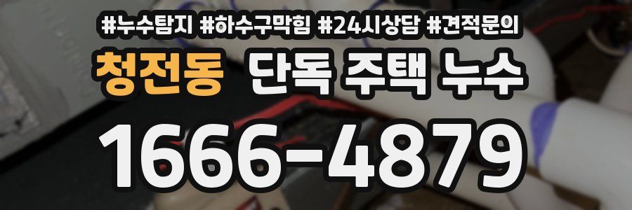 청전동 단독 주택 누수