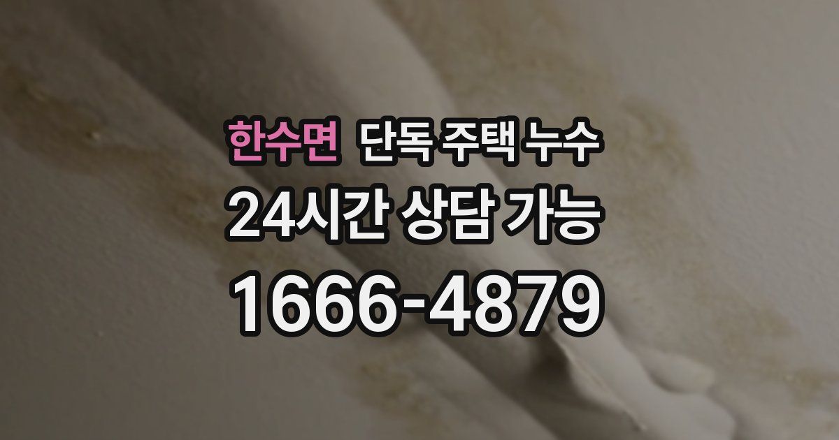 한수면 단독 주택 누수