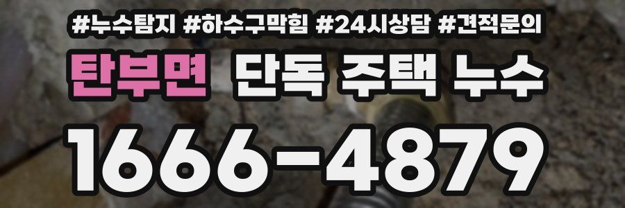 탄부면 단독 주택 누수