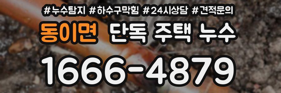 동이면 단독 주택 누수