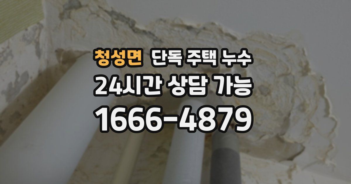 청성면 단독 주택 누수