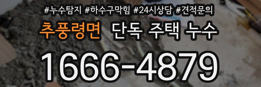 추풍령면 단독 주택 누수