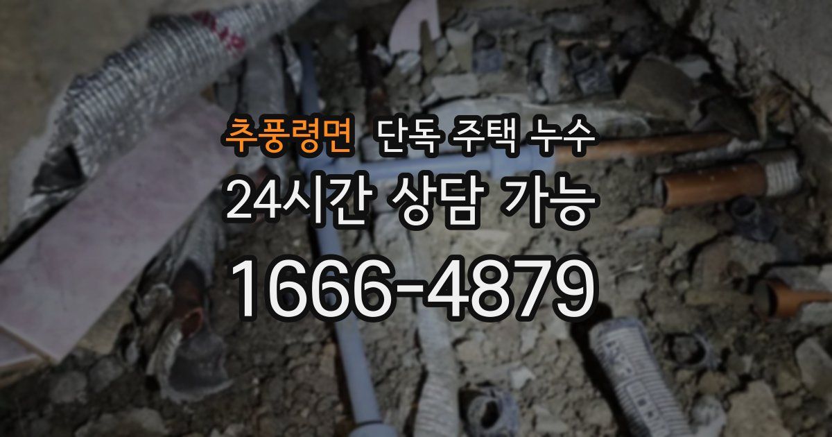 추풍령면 단독 주택 누수