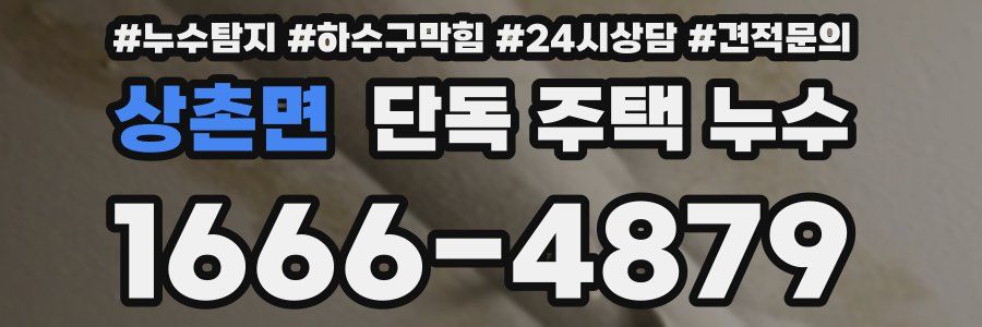 상촌면 단독 주택 누수