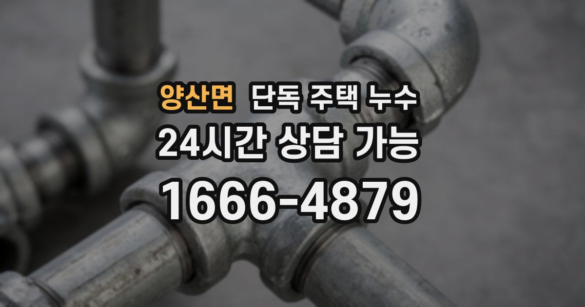 양산면 단독 주택 누수