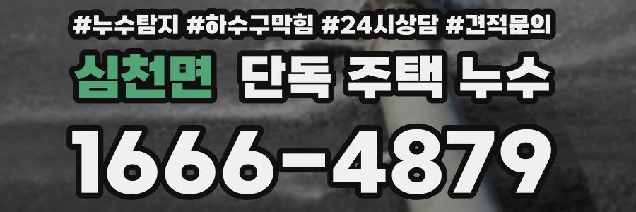 심천면 단독 주택 누수