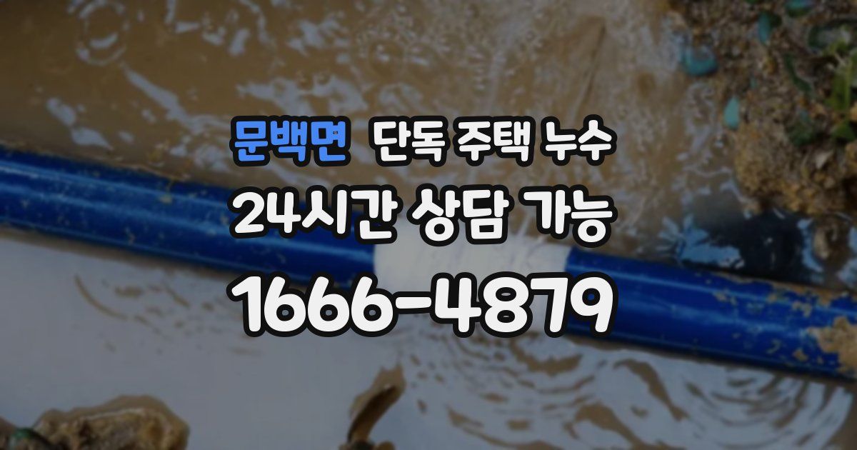 문백면 단독 주택 누수