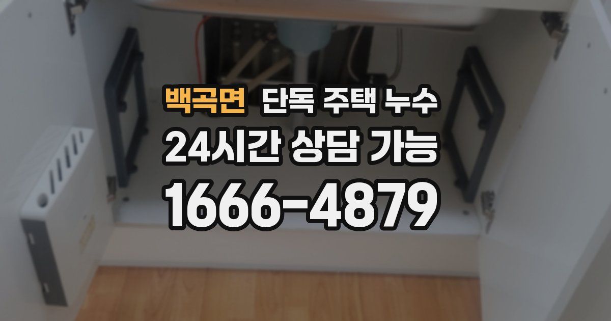 백곡면 단독 주택 누수