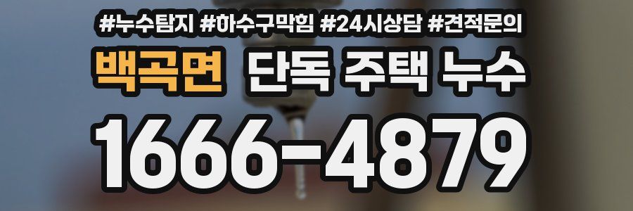 백곡면 단독 주택 누수