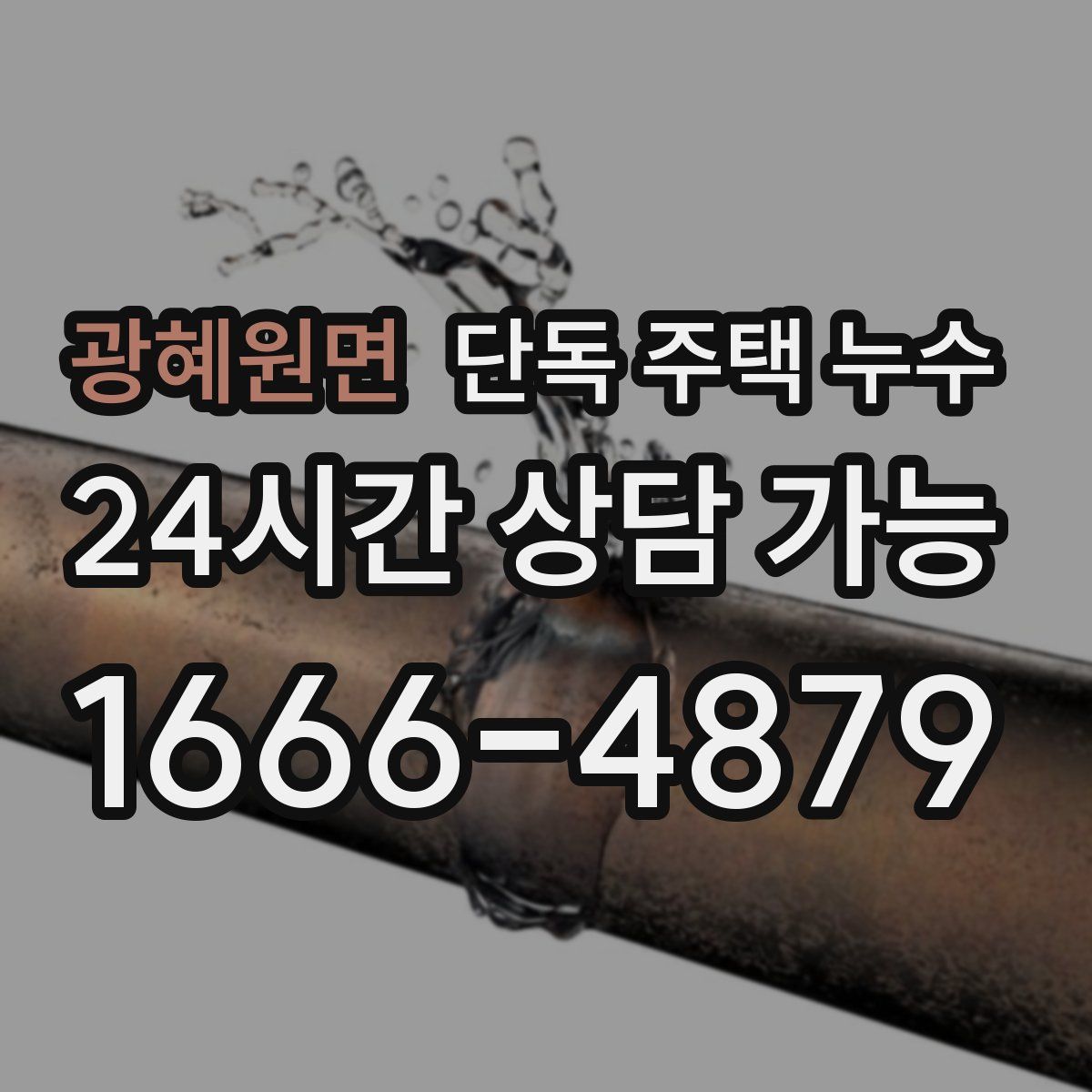 광혜원면 단독 주택 누수