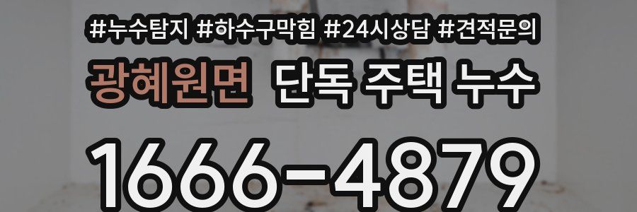 광혜원면 단독 주택 누수