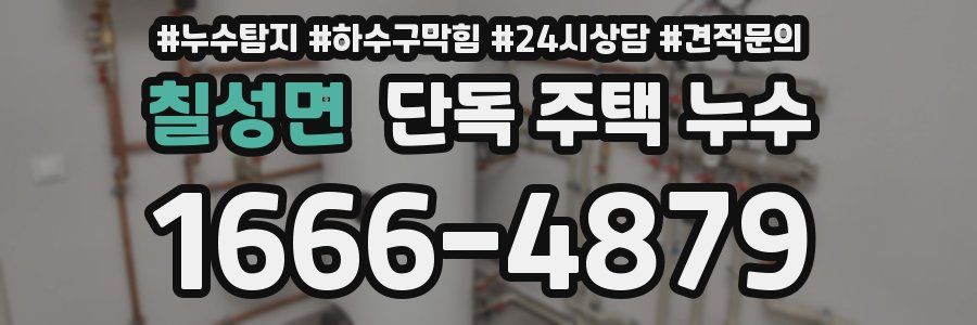 칠성면 단독 주택 누수