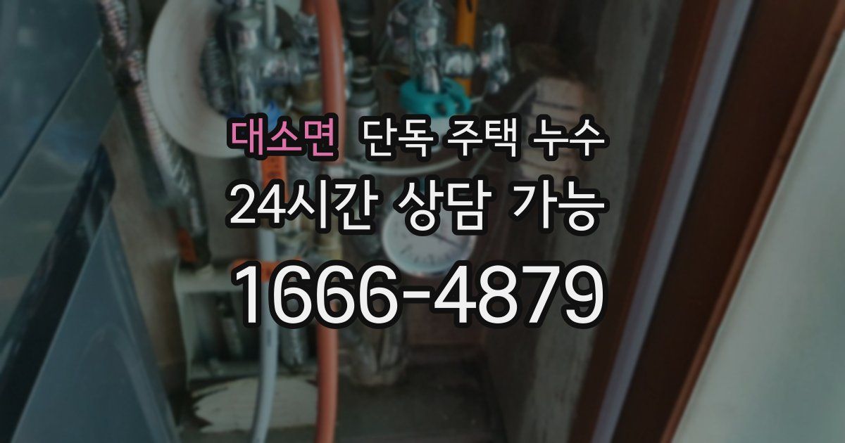 대소면 단독 주택 누수