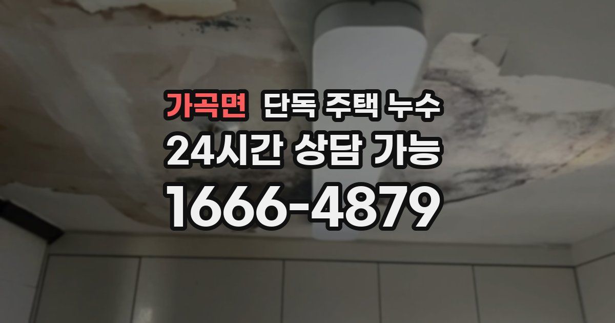 가곡면 단독 주택 누수