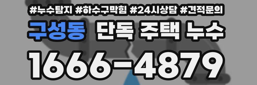 구성동 단독 주택 누수