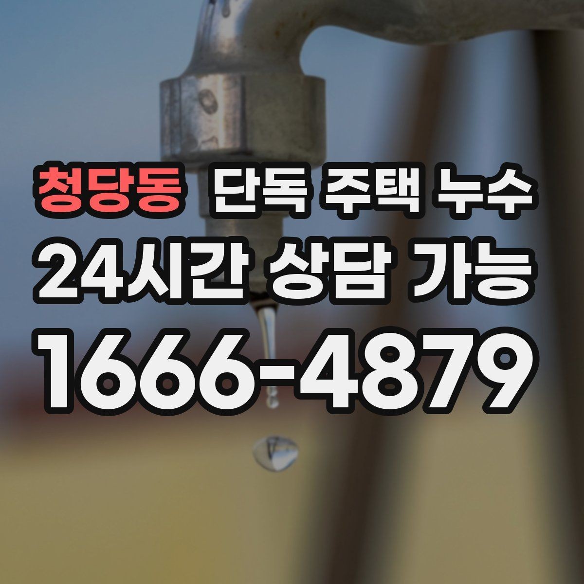 청당동 단독 주택 누수 냄새가 올라올 때 배관 누수 가능성