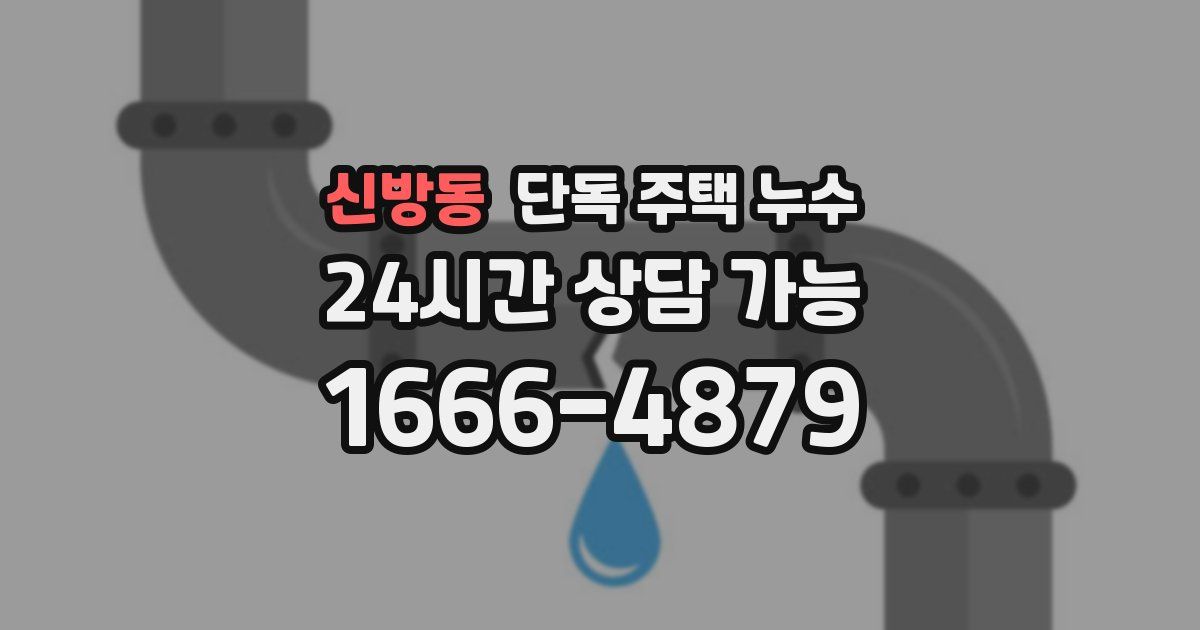 신방동 단독 주택 누수