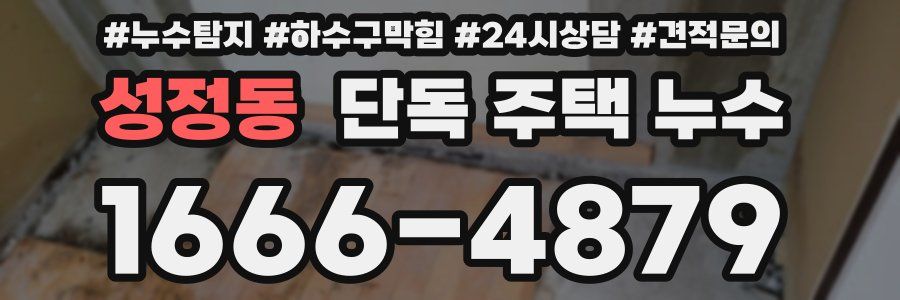 성정동 단독 주택 누수