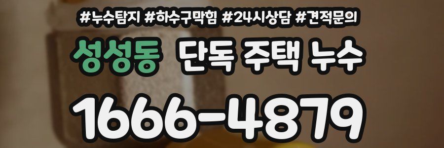 성성동 단독 주택 누수