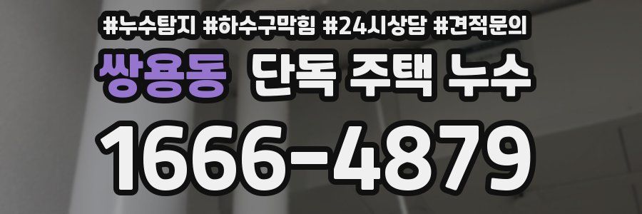 쌍용동 단독 주택 누수