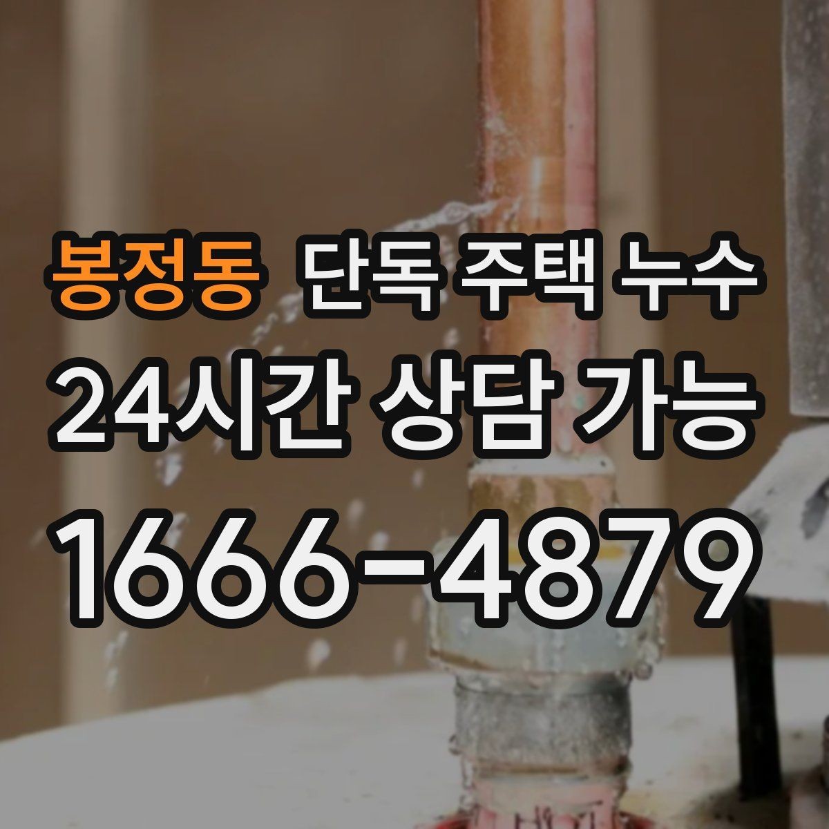 봉정동 단독 주택 누수 난방 배관 문제로 바닥이 젖는 경우