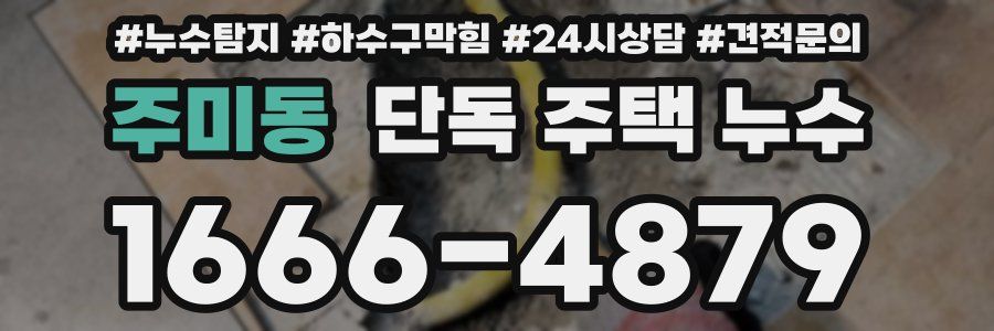 주미동 단독 주택 누수