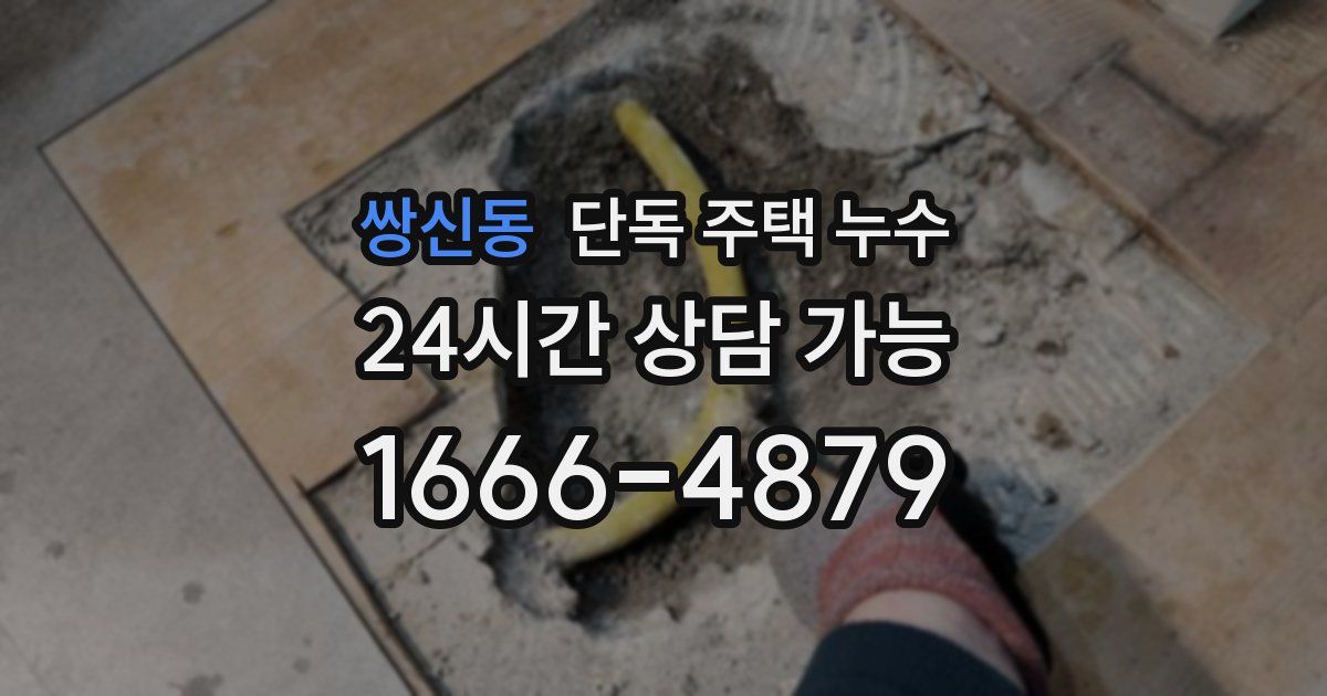 쌍신동 단독 주택 누수