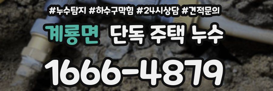 계룡면 단독 주택 누수