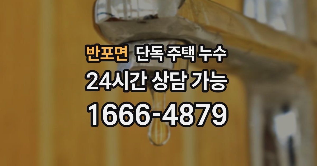 반포면 단독 주택 누수