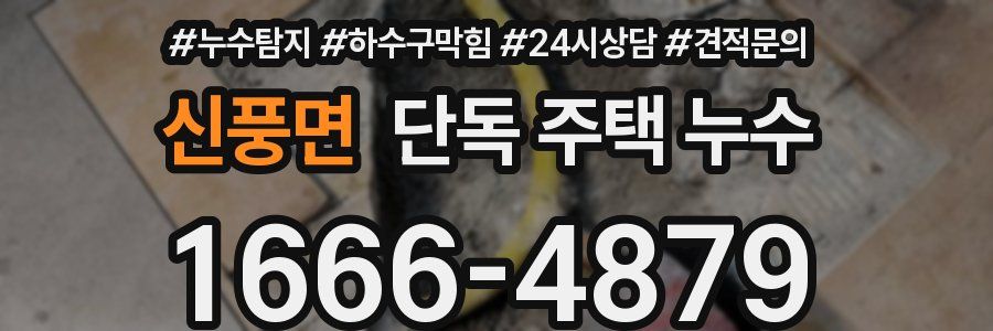 신풍면 단독 주택 누수